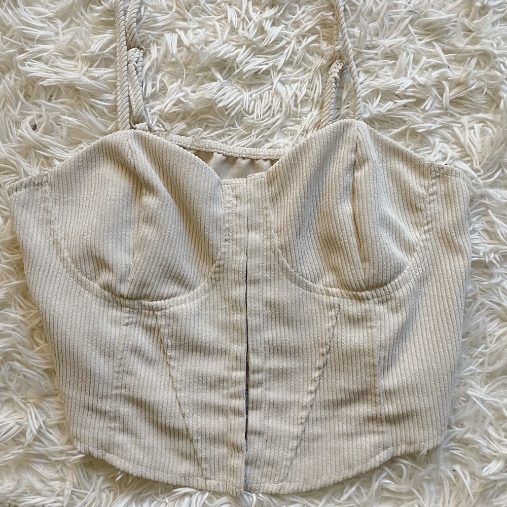 Forever 21 Warm White aesthetic Preppy Top
